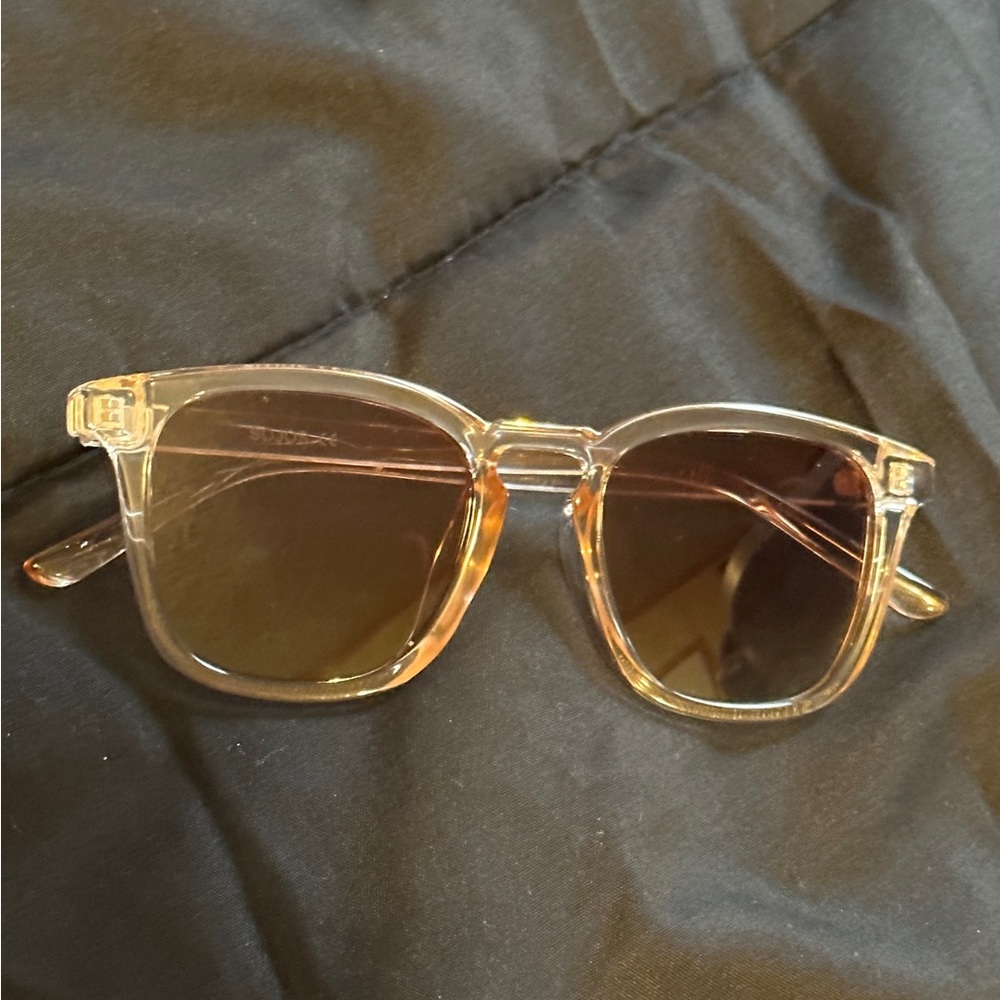 Clear Tan Tinted Sunglasses